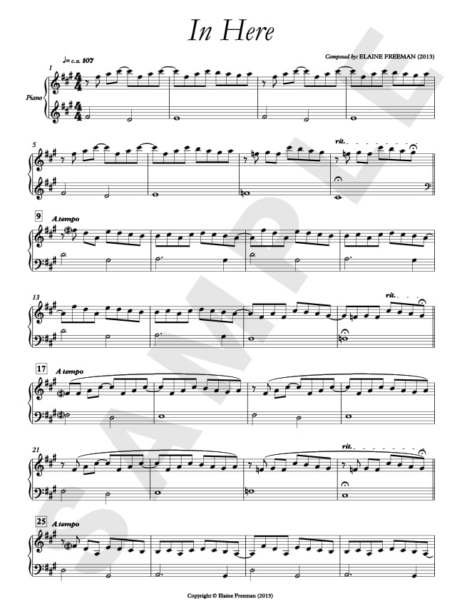 In Here sheet music