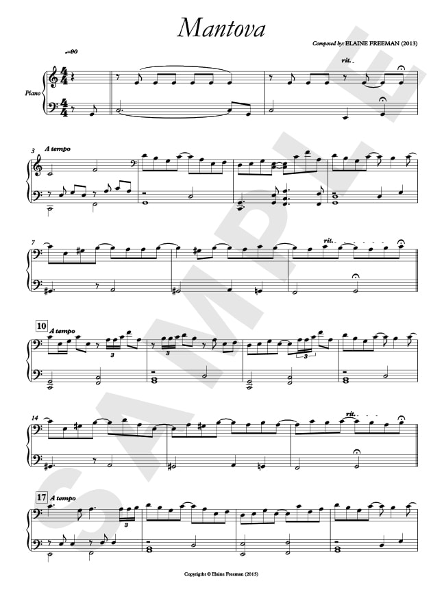 Mantova - sheet music